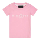 John Richmond T-Shirt Girocollo Tinta Unita con Stampa per Bambina RIP25002TSJ ROSA JOHN RICHMOND 