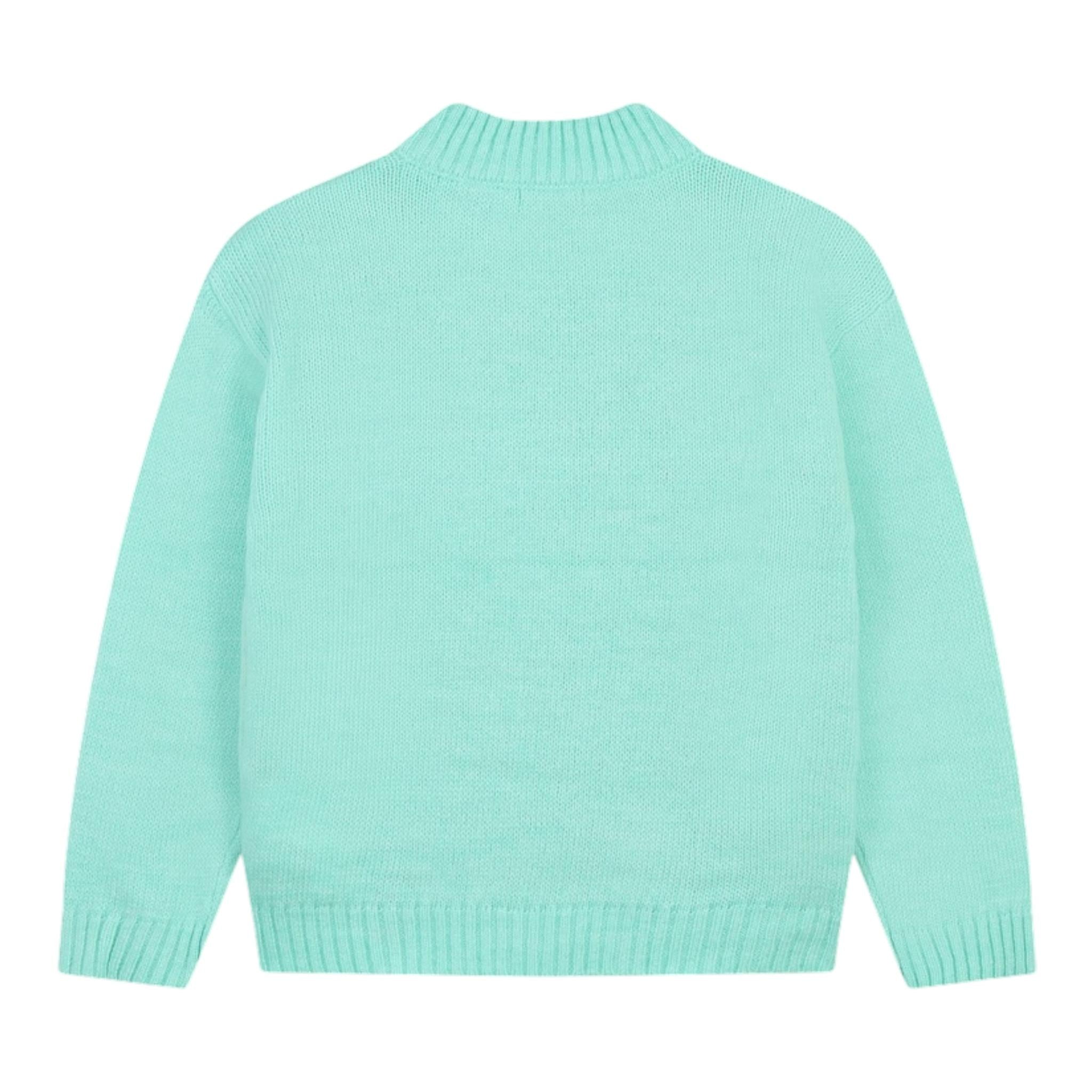 BillIEBLUSH maglia girocollo tinta unita con paillettes Verde acqua per Bambina U20461 VERDE ACQUA BillIEBLUSH 