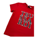 TRUSSARDI t-shirt girocollo tinta unita stampa logo Rosso per Bambino TGA25052TS ROSSO TRUSSARDI 