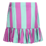Marc Ellis Two Tone Skirt With Stripe Pattern And Ruffles Green/Purple For Girls
