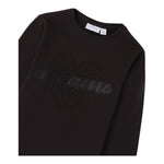 SARABANDA shirt girocollo tinta unita stampa brillantinata Nero per Bambina 0A755 NERO SARABANDA 