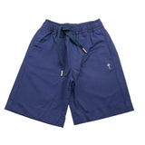 Cesare Paciotti Solid Color Bermuda Shorts with Elastic Waistband Blue for Boys