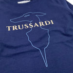 TRUSSARDI shirt girocollo tinta unita con stampa logo Blu per Bambino TBA25015TS BLU TRUSSARDI 