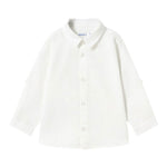 Mayoral Camicia Manica Lunga Tinta Unita per Neonato 1116X BIANCO MAYORAL 