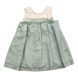 Squid Dress Sleeveless Striped Pattern Green For Baby Girl
