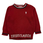 TRUSSARDI maglia girocollo tinta unita cn stampa in contrasto Rosso per Bambina TIA25050MA ROSSO TRUSSARDI 