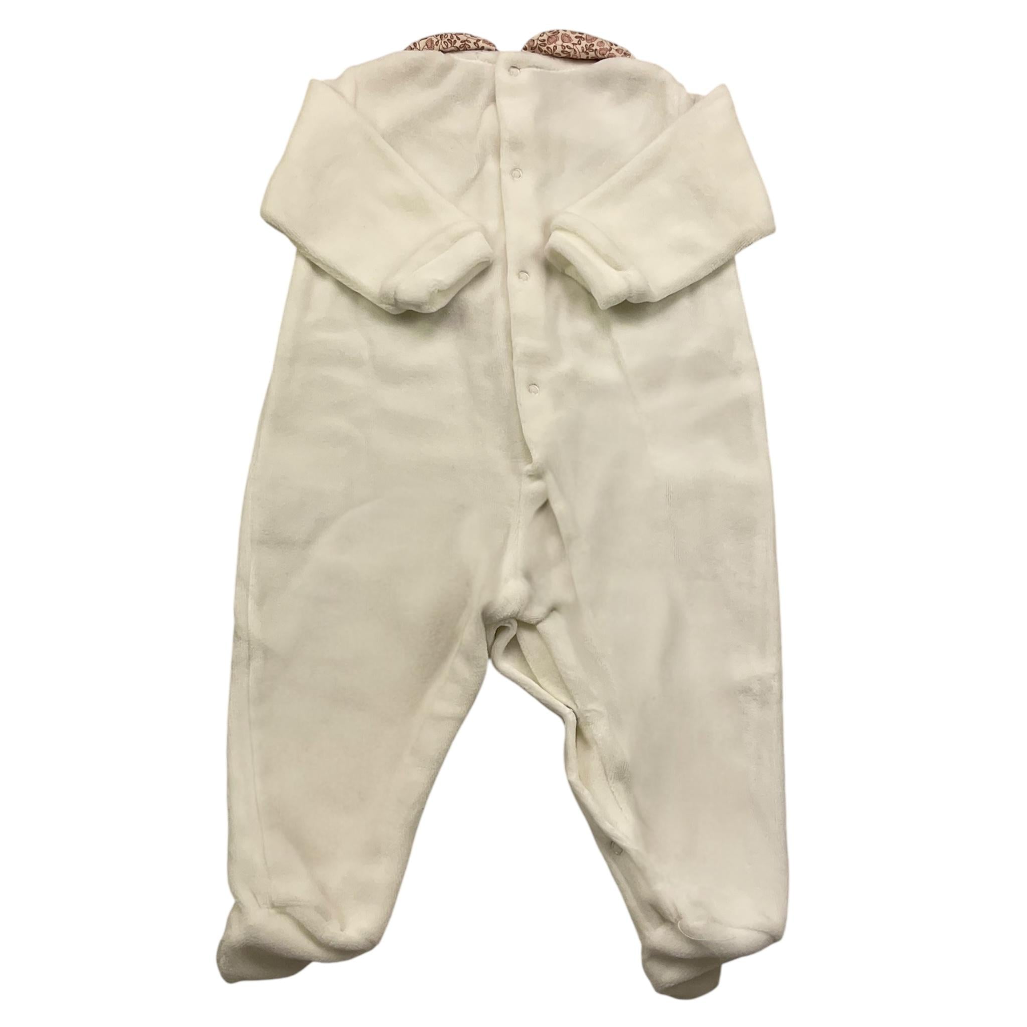 LALALU' tutina manica lunga tinta unita in ciniglia Bianco per Neonata TCL09NXXX BIANCO LALALU' 