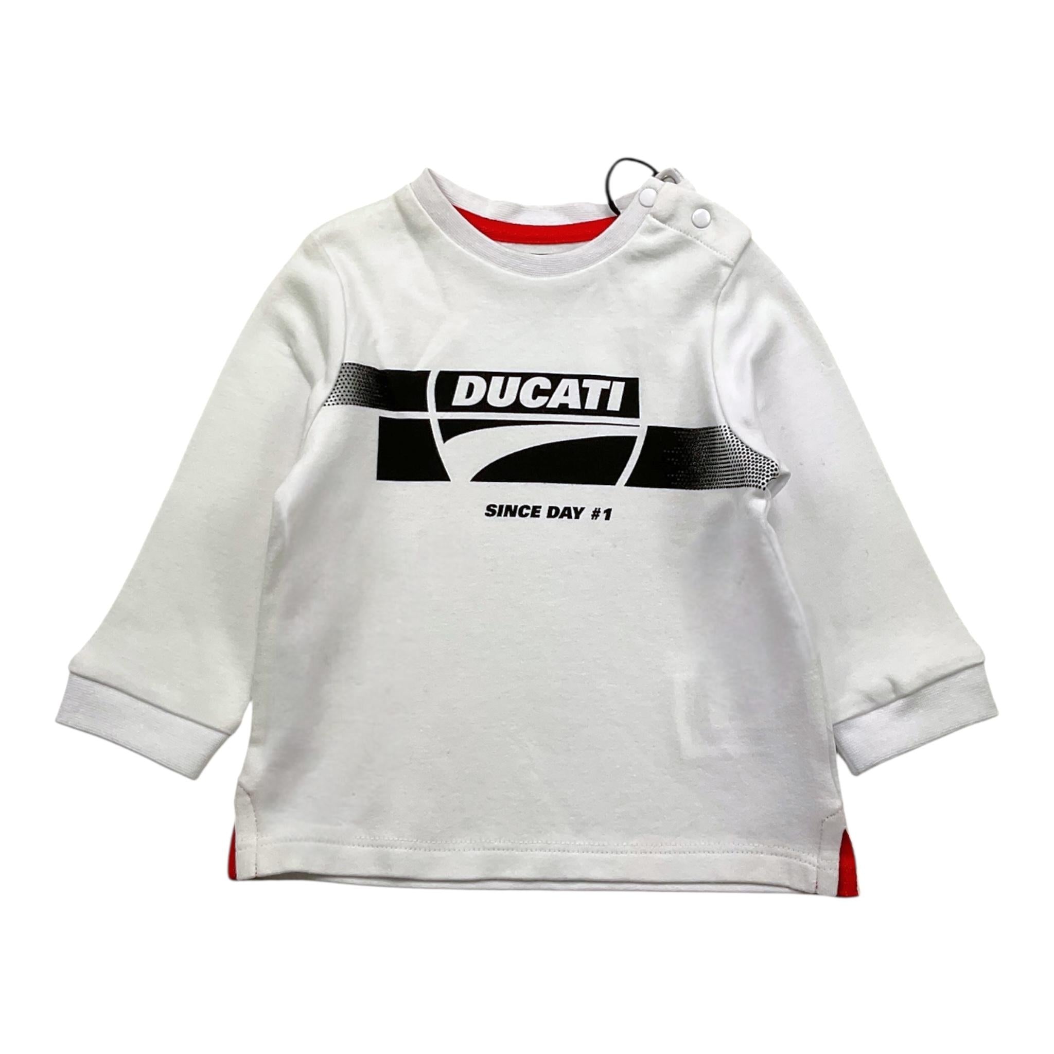 DUCATI shirt girocollo tinta unita con stampa Bianco per Neonato G5611 BIANCO DUCATI 