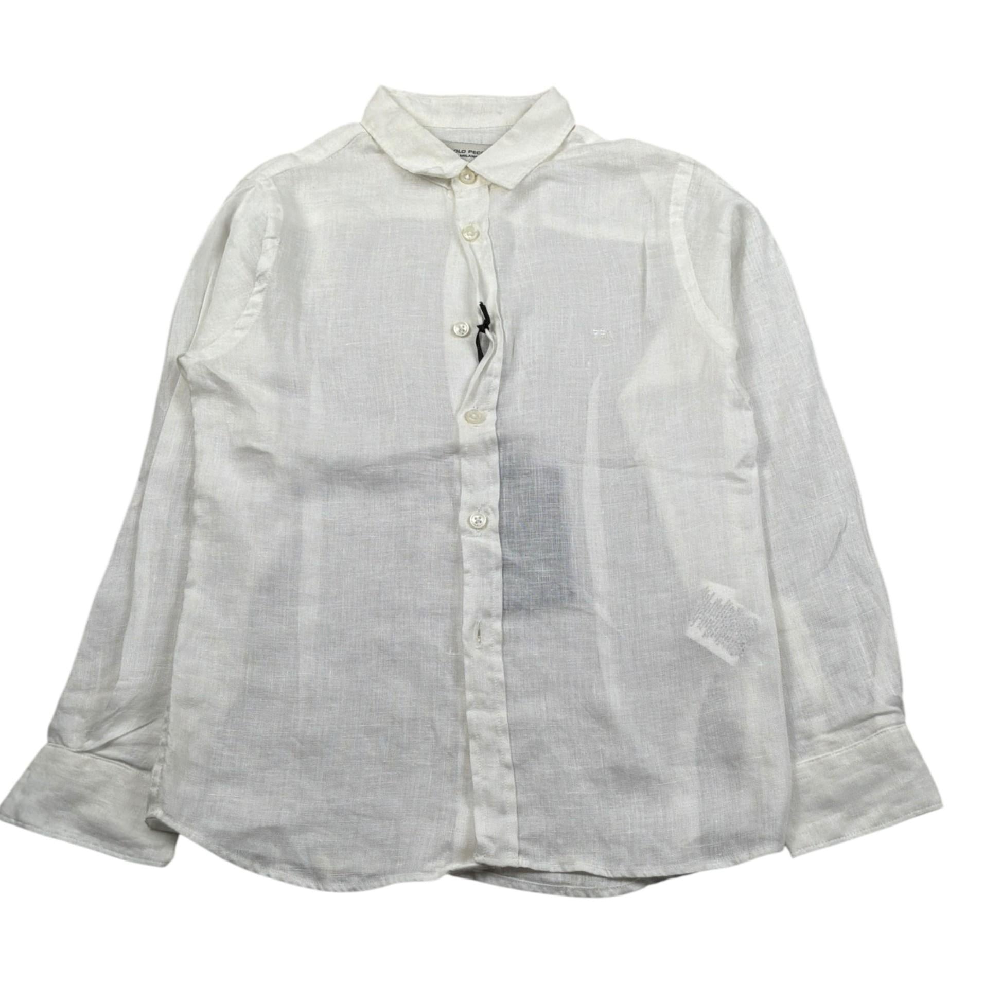 Paolo Pecora Camicia Manica Lunga tinta unita Panna per Bambino PP3017 PANNA PAOLO PECORA 