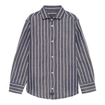 Fay Camicia Tinta Unita Manica Lunga con Fantasia A Righe per Bambino FW5P60X BLU FAY 