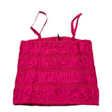 Fun &amp; Fun Top Solid Color Straps Fuchsia For Girls