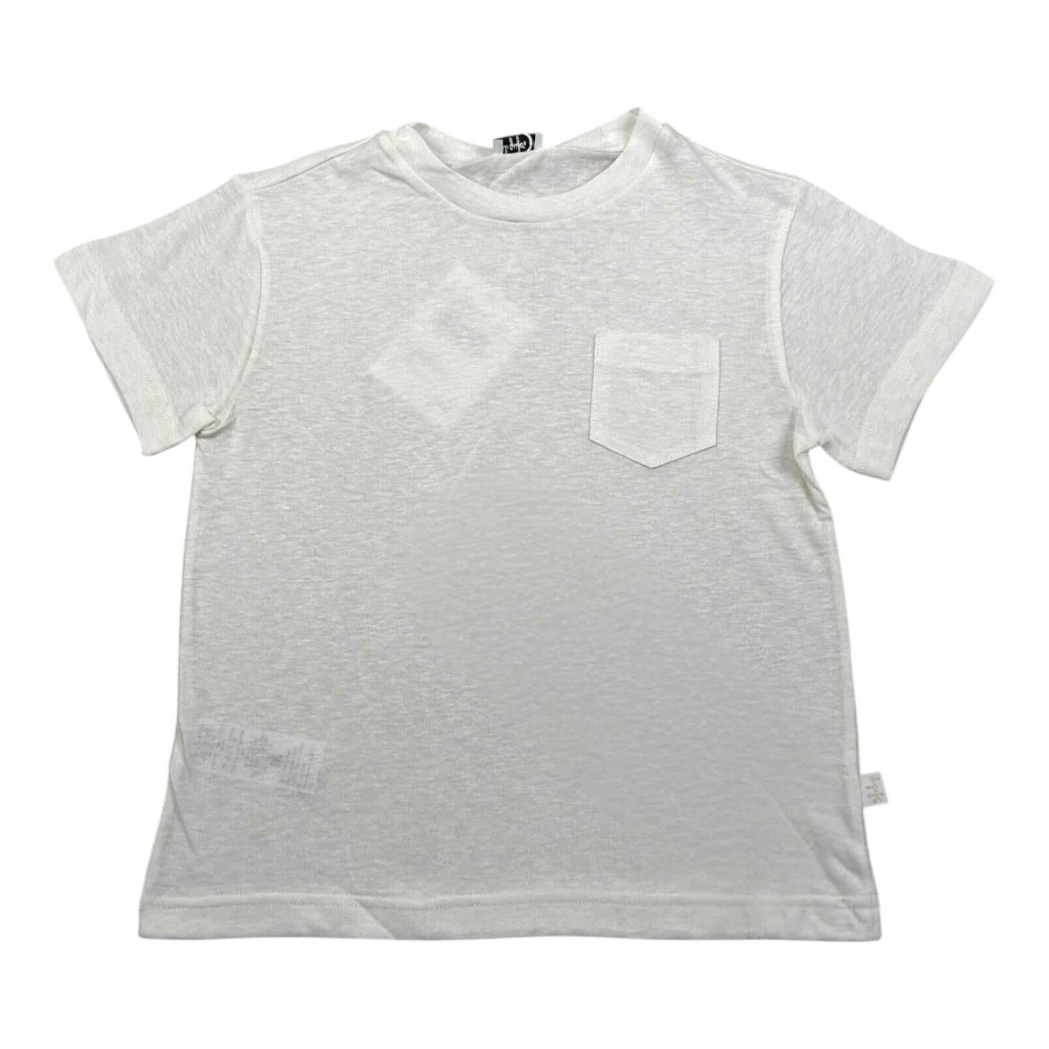 Il Gufo T-Shirt Girocollo Tinta Unita con Taschino per Neonato P25TS275M0141 PANNA IL GUFO 