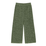 Ose'Ree Green Lurex Palazzo Pants Solid Color For Girls