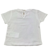 U+È T-Shirt Girocollo Tinta Unita con Stampa per Neonata UE1862 BIANCO U+è 