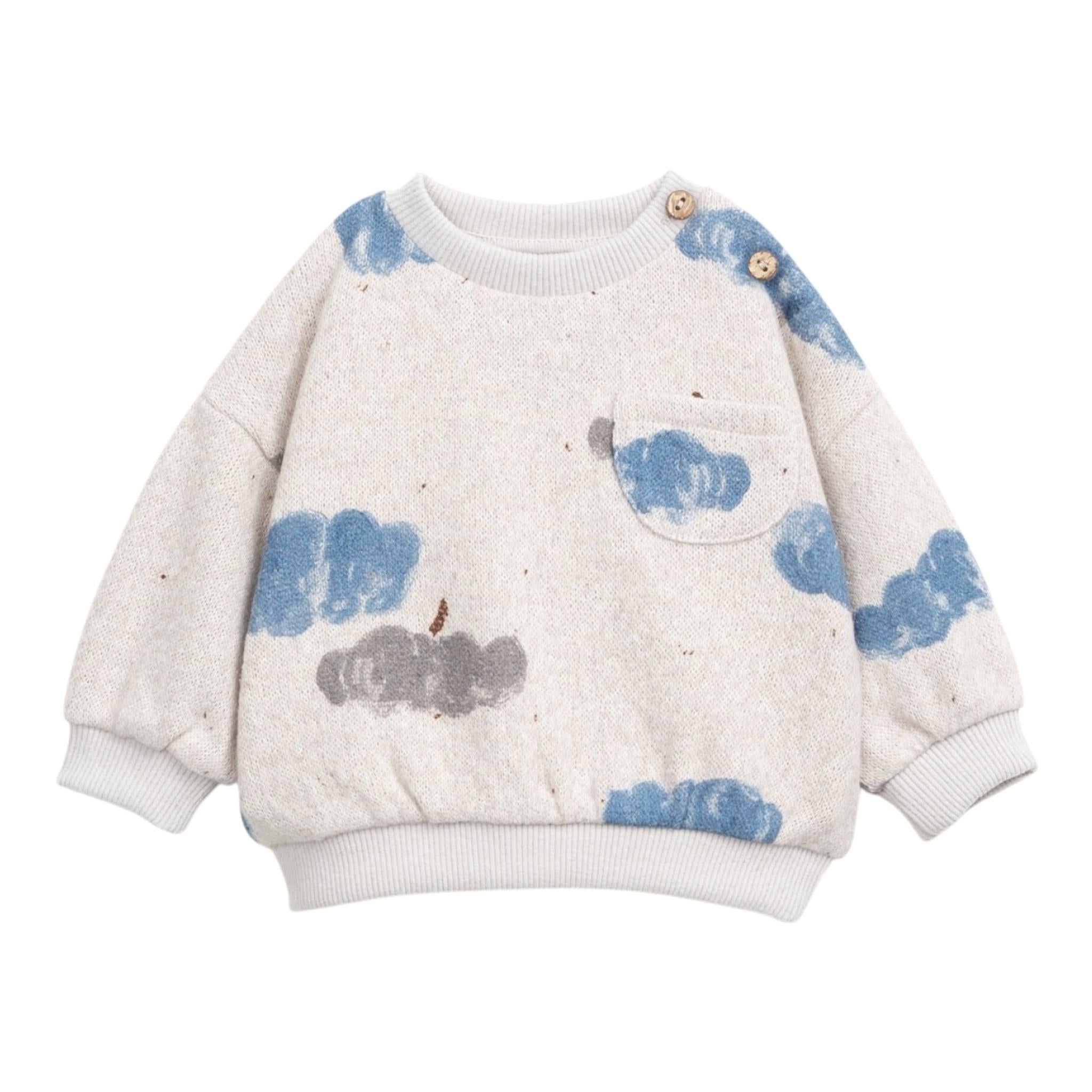 PLAY UP felpa girocollo tinta unita con stampa Sabbia per Bambino PA011AP11352 SABBIA PLAY UP 