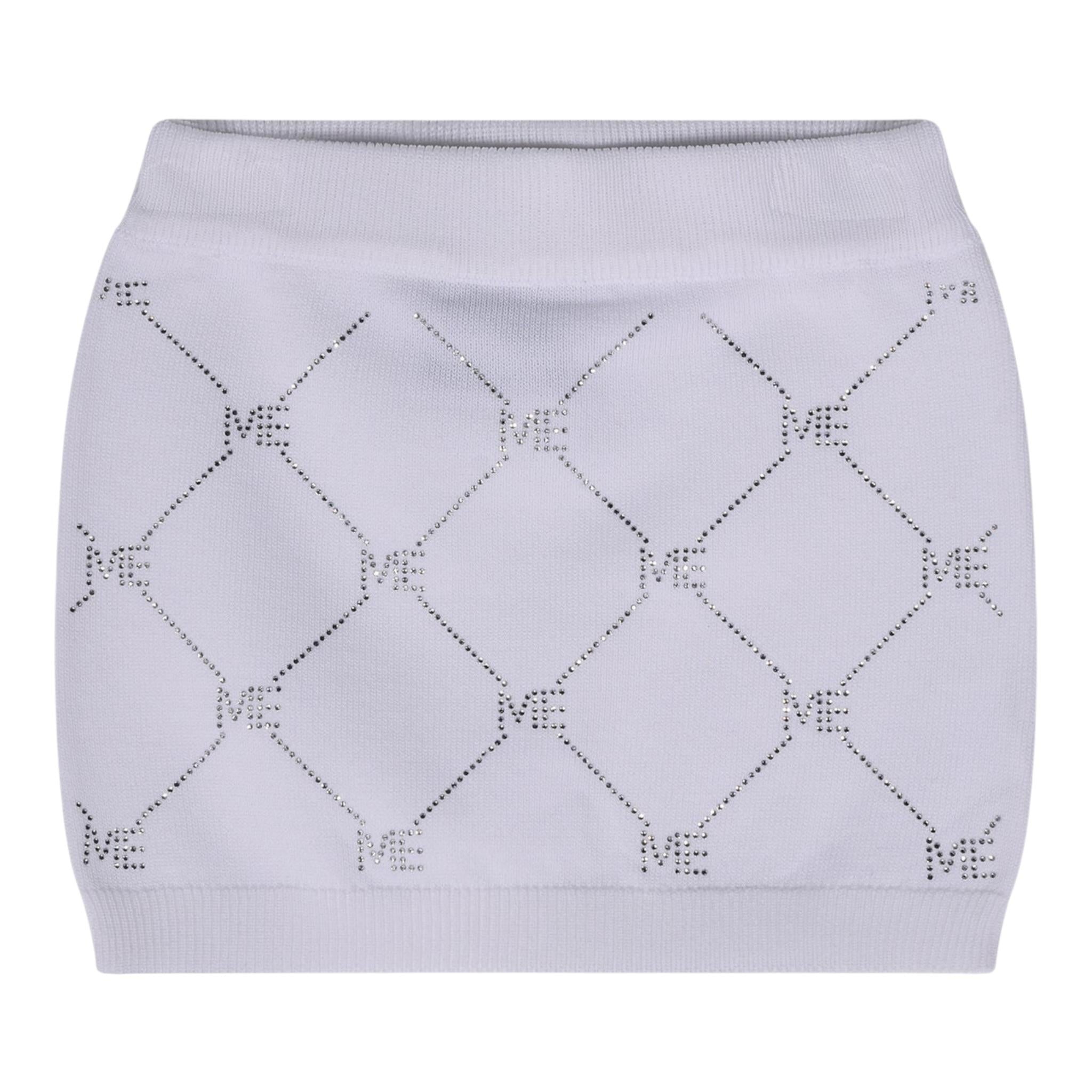 Marc Ellis Gonna Tinta Unita con Brillantini per Neonata JMNSK01445 BIANCO MARC ELLIS 