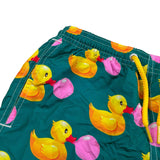 Saint Barth Costume Tinta Unita con Stampa Papere per Bambino DUCKY VERDE SAINT BARTH 