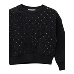 PATRIZIA PEPE felpa chiusa girocollo tinta unita con brillantini Nero per Bambina 7M0865X NERO PATRIZIA PEPE 