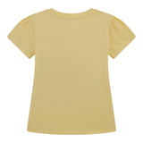 Guess T-Shirt Girocollo Tinta Unita con Stampa per Bambina A5GI01K6YW4X GIALLO GUESS 