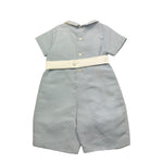 La Stupenderia Pagliaccetto Tinta Unita con Fantasia A Righe per Neonato CBPG53 AZZURRO LA STUPENDERIA 