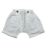 Zhoe & Tobiah Bermuda Tinta Unita con Elastico In Vita per Neonato LN3B PANNA ZHOE & TOBIAH 