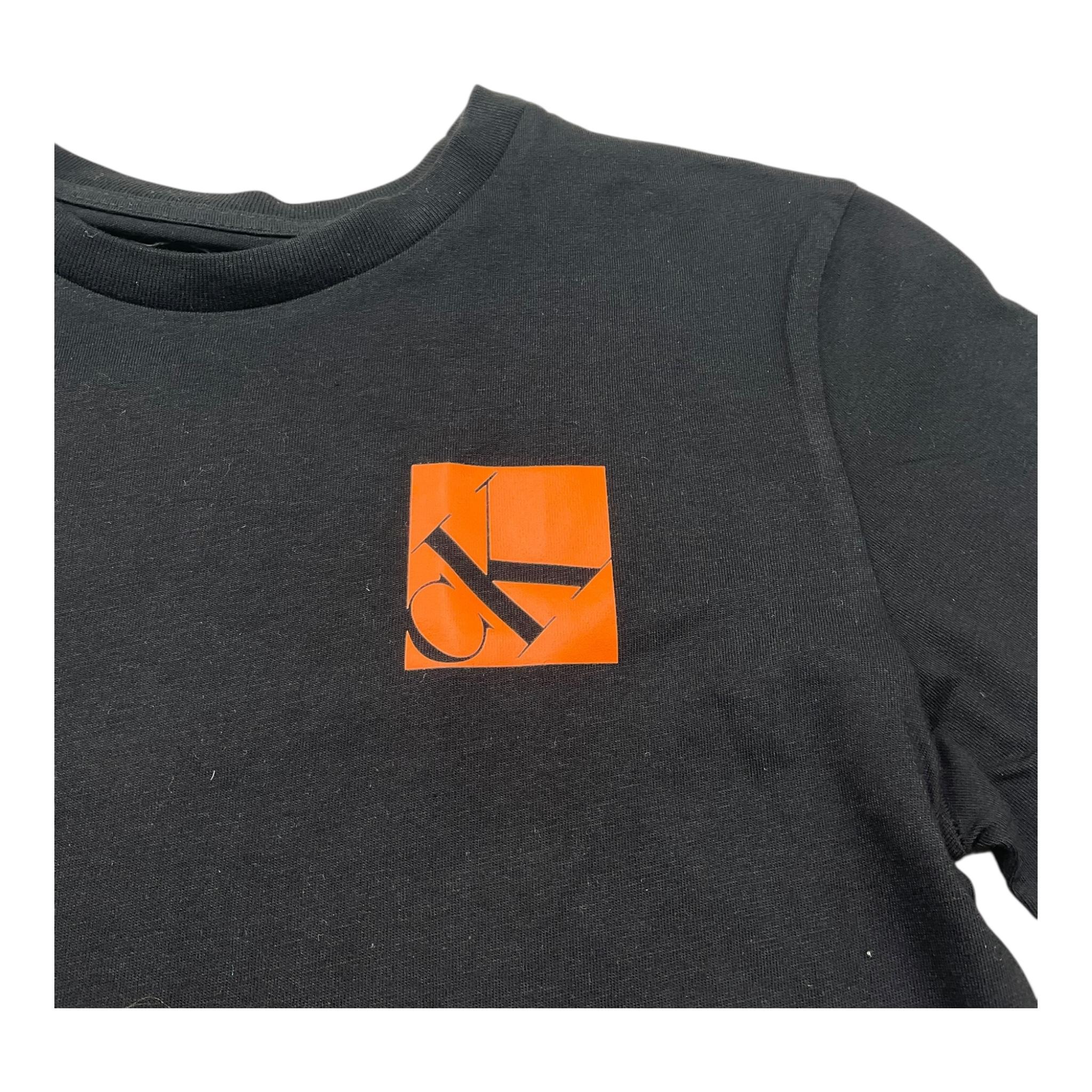 Calvin Klein T-Shirt Girocollo Tinta Unita con Logo per Bambino IB0IB02351 NERO CALVIN KLEIN 