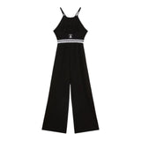 Patrizia Pepe Tuta Intera Tinta Unita A Bretelline per Bambina 7T0021 NERO PATRIZIA PEPE 