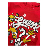 GUESS shirt girocollo tinta unita con stampa Rosso per Neonato I4YI02K8HM4XX ROSSO GUESS 