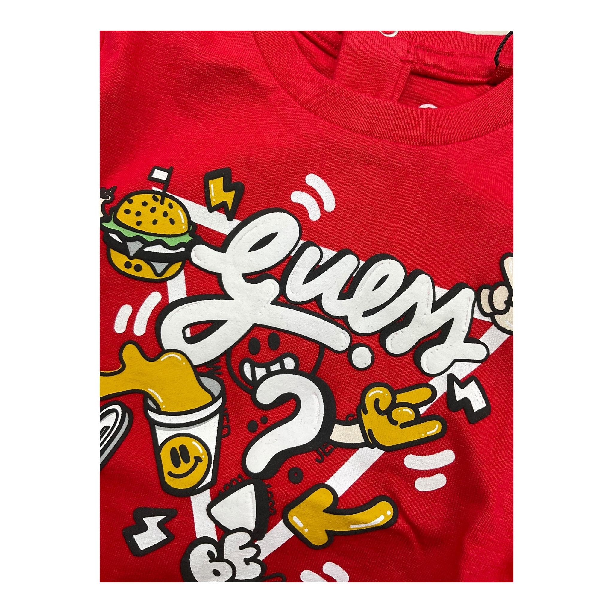 GUESS shirt girocollo tinta unita con stampa Rosso per Neonato I4YI02K8HM4XX ROSSO GUESS 