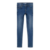 NAME IT jeans tinta unita con girovita regolabile Blu per Bambino 13210232 BLU NAME IT 