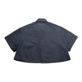 Maison Margiela Shirt Model Crop Half Sleeve Solid Color Black For Girls