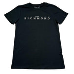 John Richmond T-Shirt Girocollo Tinta Unita con Logo per Bambino RBP26008TS NERO JOHN RICHMOND 