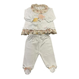 Barcellino Completo 2 Pezzi Shirt-Ghettina per Neonata 121008 BIANCO BARCELLINO 