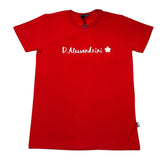 Daniele Alessandrini T-Shirt Crew Neck Solid Color Logo Red For Children