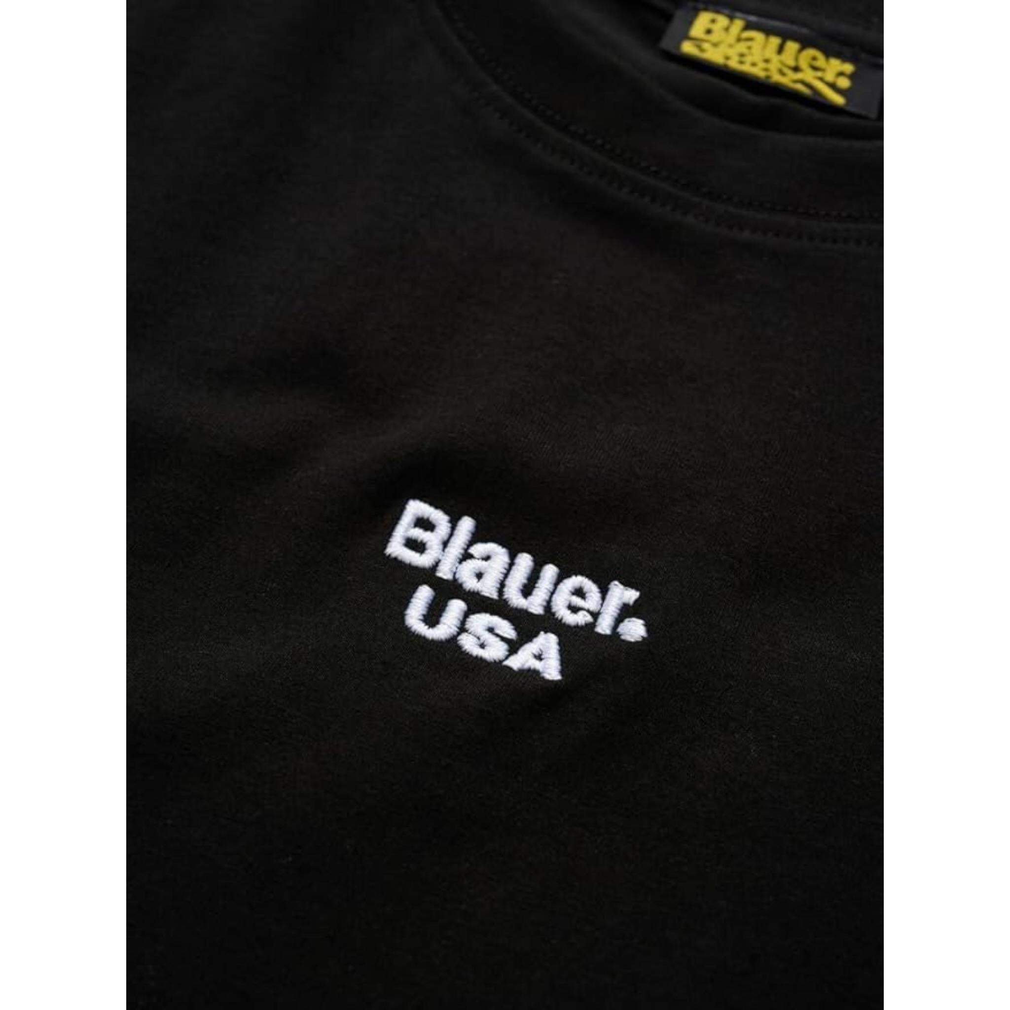 Blauer T-Shirt Tinta Unita con Stampa per Bambino 25SBLKH025555 NERO BLAUER 