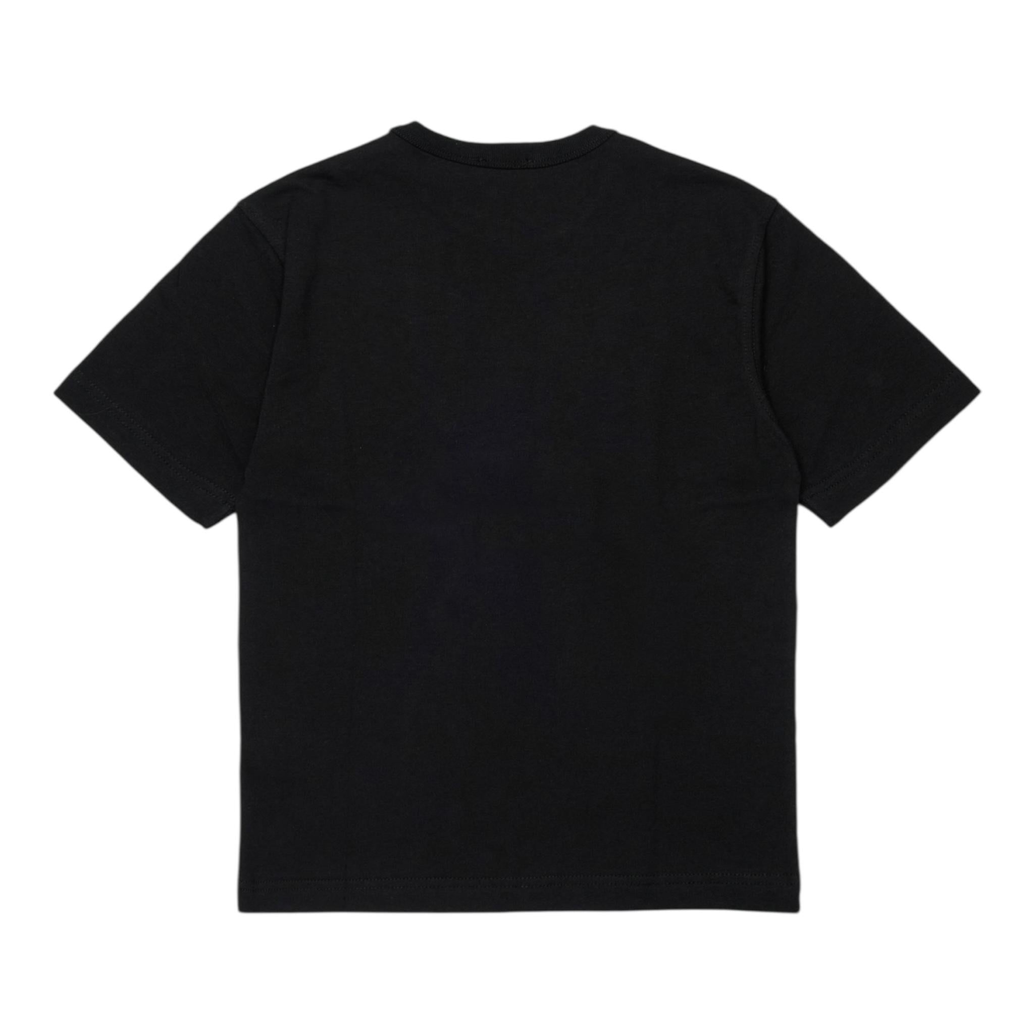 Diesel T.Shirt Girocollo Tinta Unita con Logo per Bambino J02228 NERO DIESEL 