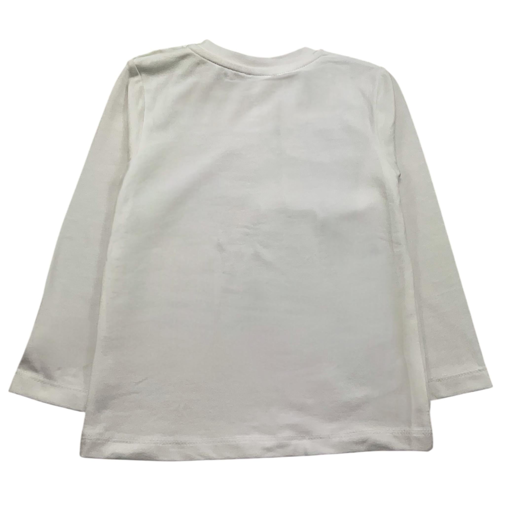 MANUEL RITZ shirt girocollo tinta unita con stampa in contrasto Bianco per Neonato MR2807 BIANCO MANUEL RITZ 
