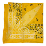 Off-White Solid Color Scarf With Yellow Pattern For Girls