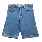 North Sails Adjustable Waist Solid Denim Bermuda Shorts Blue For Boys