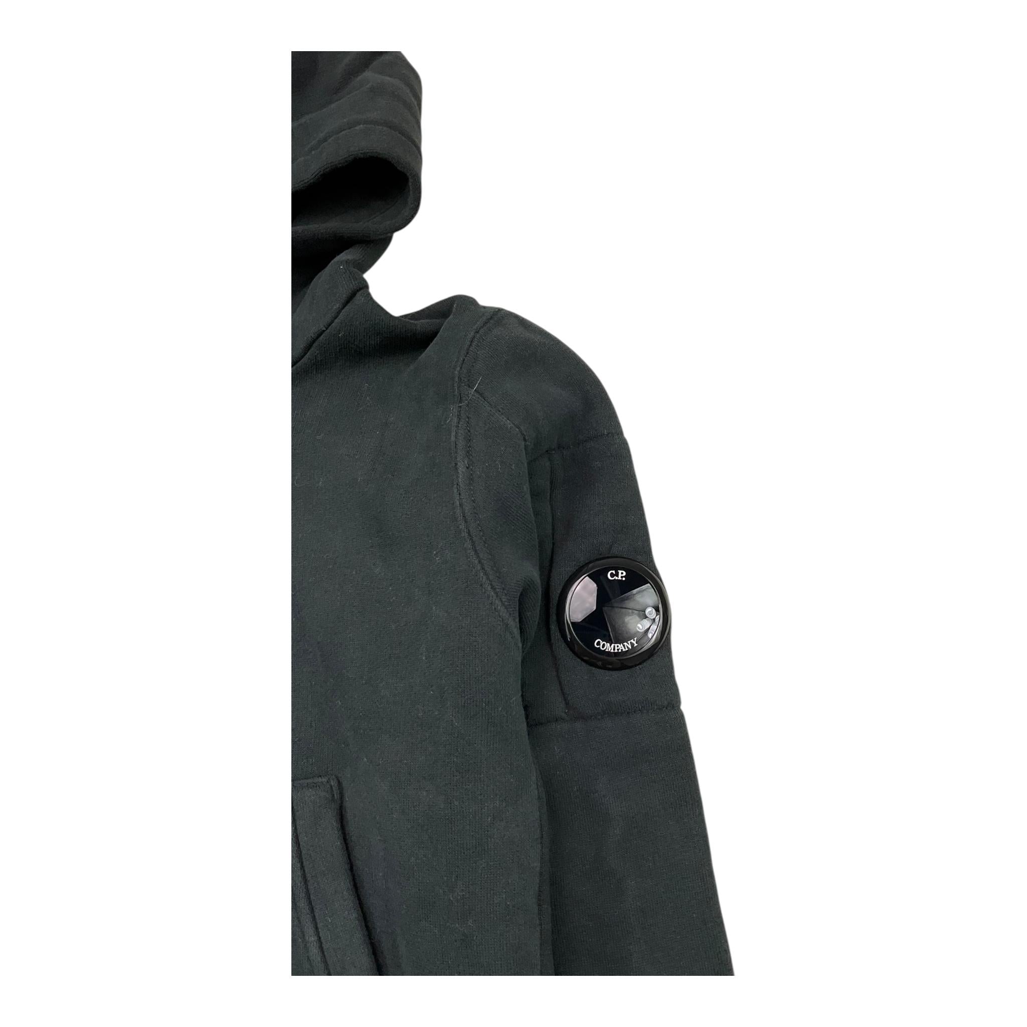 C.P. COMPANY felpa chiusa con cappuccio tinta unita Nero per Bambino 15CKSS018A NERO C.P. COMPANY 