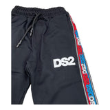 DROPSEASON2 pantalone tuta tinta unita con profili logati Nero per Bambino FW242K45 NERO DROPSEASON2 