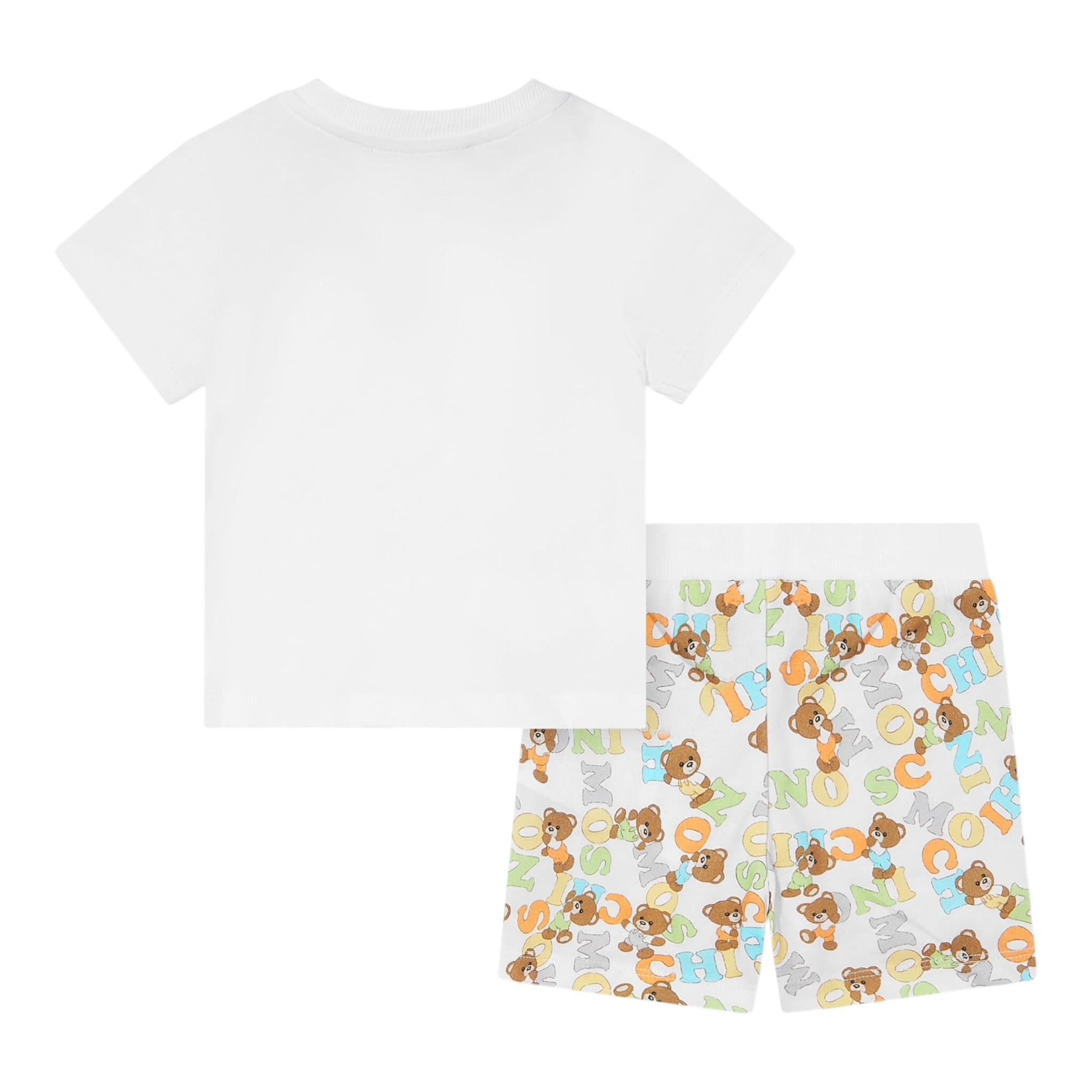 Moschino Completo 2 Pezzi T-Shirt-Bermuda per Neonato MSG003 BIANCO MOSCHINO 