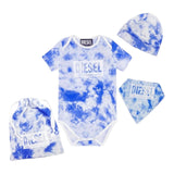 Diesel Set 3 Pezzi Body-Bevetta-Cappello per Neonato N00027 AZZURRO DIESEL 