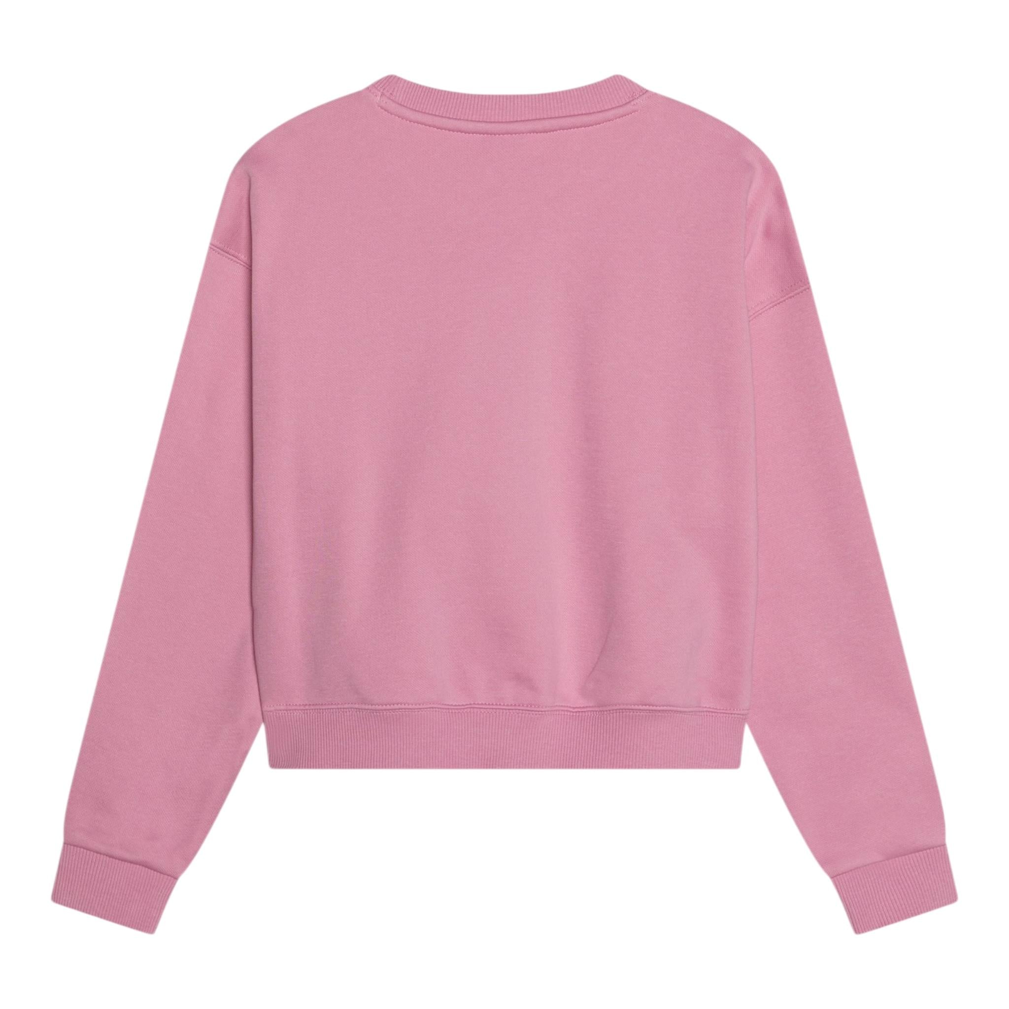 PUMA felpa chiusa girocollo tinta unita cn stampa logo Rosa per Bambina 681763 ROSA PUMA 