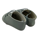 Bonpoint Plain Color Lace Up Ankle Boots Grey For Newborns
