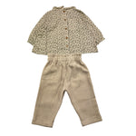 LALALU' completo 2 pezzi camicia-pantalone Beige per Bambina CTL011NJX BEIGE LALALU' 