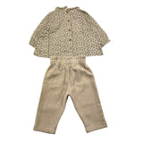 LALALU' completo 2 pezzi camicia-pantalone Beige per Bambina CTL011NJX BEIGE LALALU' 