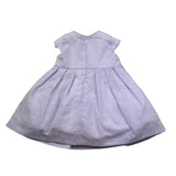 I Delfi Abito Giromanica Tinta Unita con Fiocco per Neonata 25P5077 LILLA I DELFI 