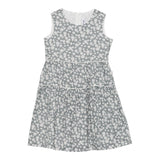 Il Gufo Abito Giromanica Tinta Unita con Stampa Floreale per Bambina P25VA319C4138J GRIGIO IL GUFO 