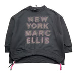 MARC ELLIS felpa girocollo tinta unita con stampa Nero per Bambina JMJMX15740 NERO MARC ELLIS 